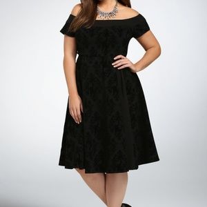 NWT Torrid Off the shoulder black dress